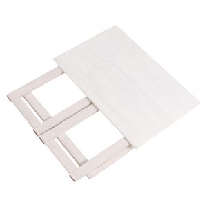 折りたたみテーブル/作業机 【長方形/幅70cm】 木製 木目調 ホワイト(白) 商品写真2