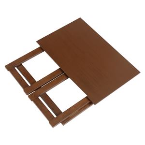 折りたたみテーブル/作業机 【長方形/幅70cm】 木製 木目調 ブラウン  商品写真2