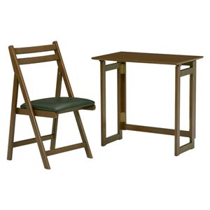 折りたたみ椅子(作業用チェア) 木製×合成皮革/合皮 BR ブラウン  商品写真3