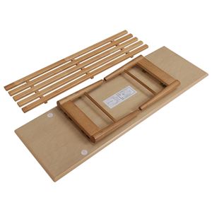 折れ脚テーブル(ローテーブル/折りたたみテーブル) 長方形 幅120cm 木製 収納棚付き ナチュラル 商品写真2
