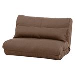 3WAYソファーベッド 【幅90cm】 6段階リクライニング クッション付き ブラウン