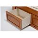 シングルベッド(チェスト付き) 木製 宮棚/大容量収納付き ブラウン  - 縮小画像3