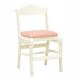 キッズチェア(子供用椅子/学習椅子) 木製/合成皮革(合皮) 幅43cm 高さ調整可 ホワイト(白)  - 縮小画像1