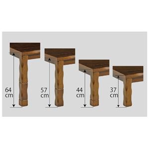 ダイニングこたつテーブル 本体 【長方形/幅150cm】 木製 高さ4段階調節可 継ぎ足付き 『BIZAN』 商品写真4