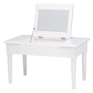 コスメテーブル(ドレッサー/化粧台) 木製 幅70cm 鏡付き ホワイト(白)  商品写真1