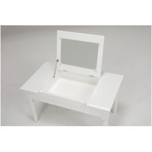 コスメテーブル(ドレッサー/化粧台) 木製 幅70cm 鏡付き ホワイト(白)  商品写真3