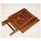 木製ガーデンテーブル/アウトドアテーブル 【正方形/幅70cm】 折りたたみ式 チーク材使用 木目調  - 縮小画像3