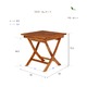 木製ガーデンテーブル/アウトドアテーブル 【正方形/幅70cm】 折りたたみ式 チーク材使用 木目調  - 縮小画像6