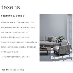 2シーター/リビングチェア 【2人掛け】 ラタン製 座面高44cm 『texens』  商品写真2