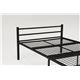 宮なし シングルベッド (フレームのみ) ブラック 幅99cm 通気性 スチールパイプ製 〔寝室 ベッドルーム〕 - 縮小画像2