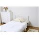宮なし シングルベッド (フレームのみ) ホワイト 約幅99cm スチールパイプ 通気性 シンプル 〔寝室 ベッドルーム〕 - 縮小画像4
