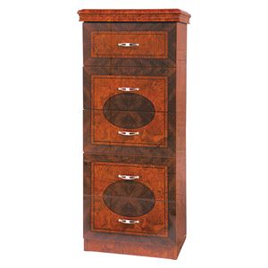 モダン チェスト/タンス 5段 【ブラウン】 約幅54×奥行37×高さ127cm 『フローレンス』 〔寝室 ベッドルーム リビング〕【代引不可】