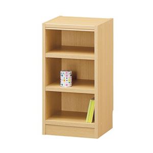 フリーラック/収納棚 【ナチュラル】 幅310×奥行290×高さ600mm 移動棚付き 組立式 『タナリオ』 〔リビング〕【代引不可】