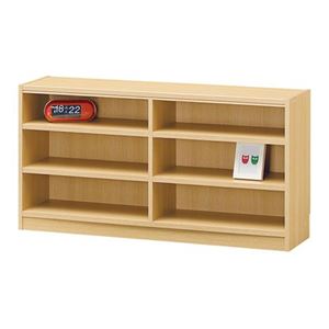 フリーラック/収納棚 【ナチュラル】 幅1170×奥行290×高さ600mm 移動棚付き 組立式 『タナリオ』 〔リビング〕【代引不可】