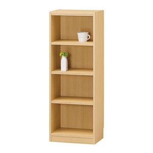 フリーラック/収納棚 【ナチュラル】 幅440×奥行290×高さ1200mm 移動棚付き 組立式 『タナリオ』 〔リビング〕【代引不可】