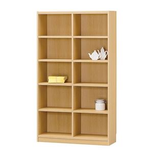 フリーラック/収納棚 【ナチュラル】 幅870×奥行290×高さ1500mm 移動棚付き 組立式 『タナリオ』 〔リビング〕【代引不可】