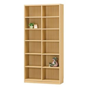 フリーラック/収納棚 【ナチュラル】 幅870×奥行290×高さ1800mm 移動棚付き 組立式 『タナリオ』 〔リビング〕【代引不可】