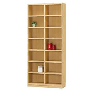 フリーラック/収納棚 【ナチュラル】 幅870×奥行290×高さ1980mm 移動棚付き 組立式 『タナリオ』 〔リビング〕【代引不可】