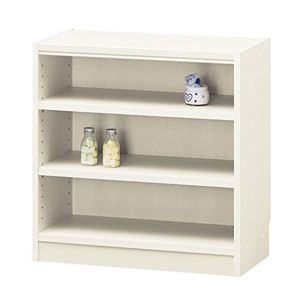 フリーラック/収納棚 【ホワイト】 幅590×奥行290×高さ600mm 移動棚付き 組立式 『タナリオ』 〔リビング〕【代引不可】