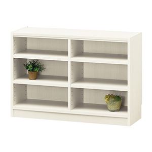 フリーラック/収納棚 【ホワイト】 幅870×奥行290×高さ600mm 移動棚付き 組立式 『タナリオ』 〔リビング〕【代引不可】