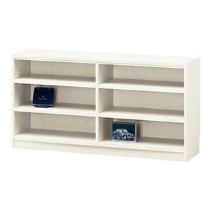 フリーラック/収納棚 【ホワイト】 幅1170×奥行290×高さ600mm 移動棚付き 組立式 『タナリオ』 〔リビング〕【代引不可】