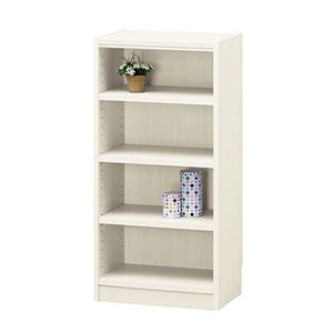 フリーラック/収納棚 【ホワイト】 幅440×奥行290×高さ900mm 移動棚付き 組立式 『タナリオ』 〔リビング〕【代引不可】