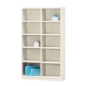 フリーラック/収納棚 【ホワイト】 幅870×奥行290×高さ1500mm 移動棚付き 組立式 『タナリオ』 〔リビング〕【代引不可】