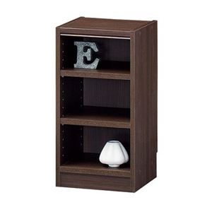 フリーラック/収納棚 【ダークブラウン】 幅310×奥行290×高さ600mm 移動棚付き 組立式 『タナリオ』 〔リビング〕【代引不可】