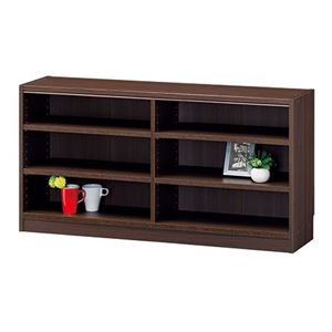 フリーラック/収納棚 【ダークブラウン】 幅1170×奥行290×高さ600mm 移動棚付き 組立式 『タナリオ』 〔リビング〕【代引不可】