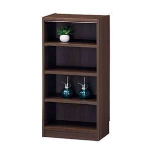 フリーラック/収納棚 【ダークブラウン】 幅440×奥行290×高さ900mm 移動棚付き 組立式 『タナリオ』 〔リビング〕【代引不可】