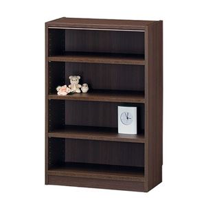 フリーラック/収納棚 【ダークブラウン】 幅590×奥行290×高さ900mm 移動棚付き 組立式 『タナリオ』 〔リビング〕【代引不可】