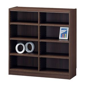 フリーラック/収納棚 【ダークブラウン】 幅870×奥行290×高さ900mm 移動棚付き 組立式 『タナリオ』 〔リビング〕【代引不可】