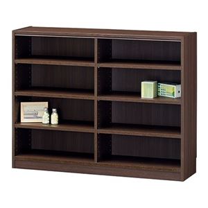 フリーラック/収納棚 【ダークブラウン】 幅1170×奥行290×高さ900mm 移動棚付き 組立式 『タナリオ』 〔リビング〕【代引不可】