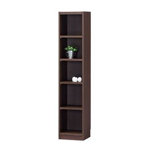 フリーラック/収納棚 【ダークブラウン】 幅310×奥行290×高さ1500mm 移動棚付き 組立式 『タナリオ』 〔リビング〕【代引不可】