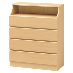 北欧風 チェスト/収納棚 【ナチュラル】 幅90cm 引き出し スライドレール付 組立式 CSC-1190HNA 『チェスカ』 〔リビング〕【代引不可】