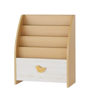 子供用 絵本ラック/本棚 【ナチュラル LAK-7055BSA】 幅563×奥行265×高さ696mm 『ランドキッズ』 〔リビング〕【代引不可】