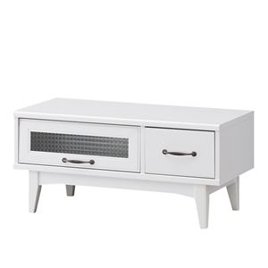 ローボード/テレビ台 【幅872mm】 ホワイト 脚付き 収納付き 『レトロア』 〔リビング ダイニング〕【代引不可】