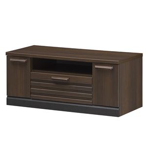 ローボード/テレビ台 【ダークブラウン】 幅900×奥行396×高さ382mm 移動棚付き 『和暮』 〔リビング〕【代引不可】
