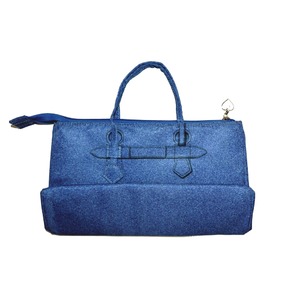 可愛いデザインのバッグインバッグ♪ファスナー付きで中身がこぼれない!全2色 ブルー 商品写真2