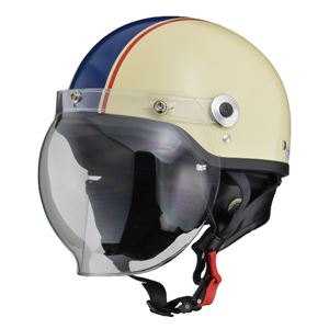リード工業 (LEAD) バブルシールド付ハーフヘルメット CR760 アイボリー/NE フリー 商品写真