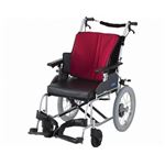 日進医療器 座王 NAH-521A 介助式 /座幅40cm ワインレッド【非課税】 border=