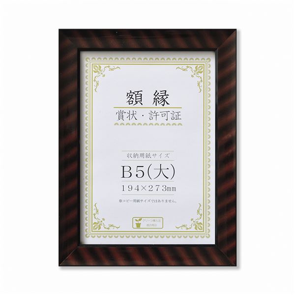 樹脂製賞状額 金ラック‐R 箱入 B5（大） 収納寸法：194×273mm