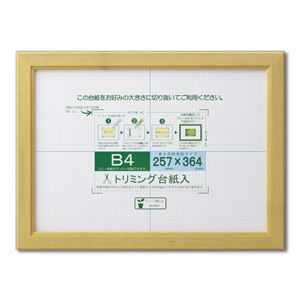 賞状額 絵画額 ポスター額 コピー用紙 トリミング用紙付き SP B4 収納寸法：257×364mm ナチュラル 額 額縁 フレーム