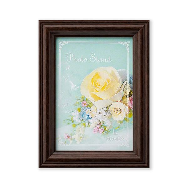 BKフォトフレームL判（90×128mm） ブラウン