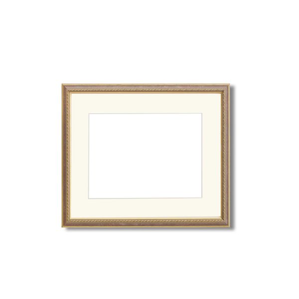 【軽量額】UVカットアクリル 装飾水彩額t（マット付き）F4 Gブラウン