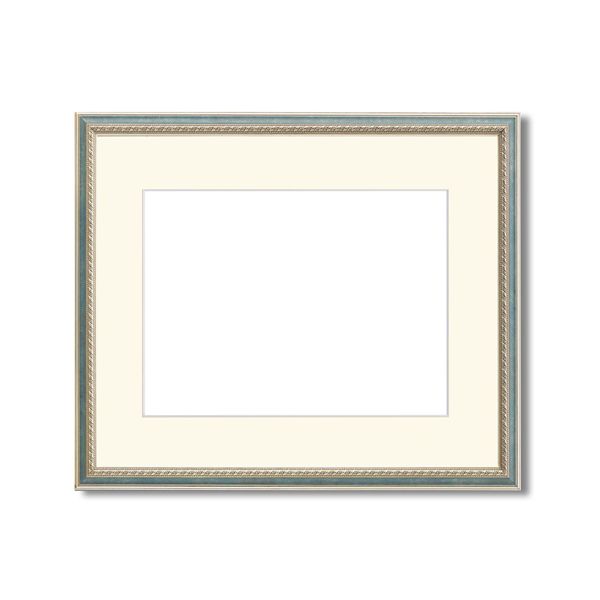 【軽量額】UVカットアクリル 装飾水彩額（マット付き）F10 Sブルー