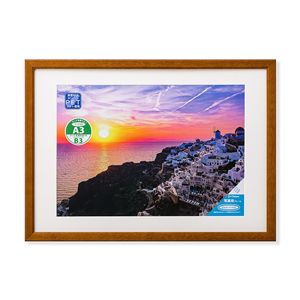 【写真額】マット付き・透明PET付 ■KNT写真額 A3（297×420mm）・W4切（238×350mm） ブラウン