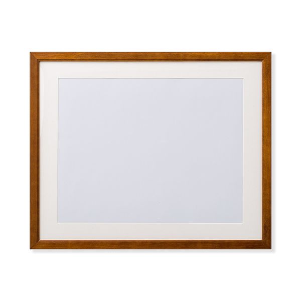 【写真額】マット付き・透明PET付 ■KNT写真額 （397×490mm）・半切（315×400mm） ブラウン