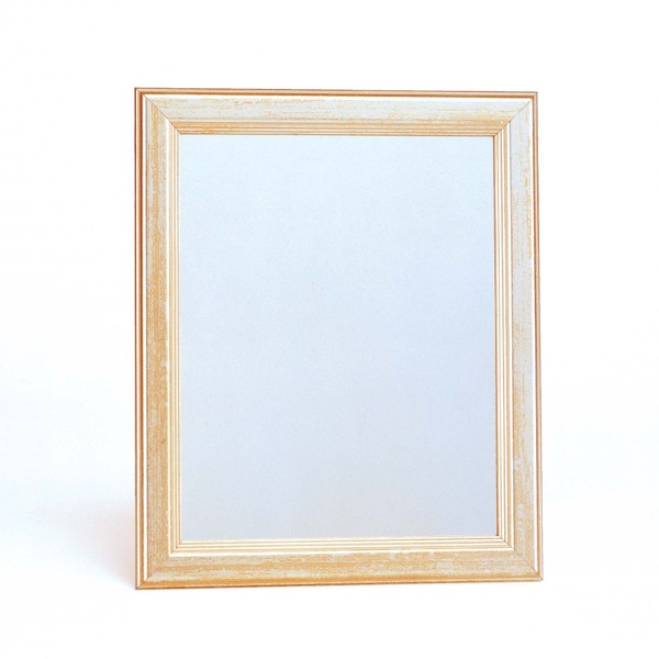 壁掛けミラー/姿見鏡 【小】 294mm×242mm×20mm 『YanaKatu』 壁掛けひも付き 日本製