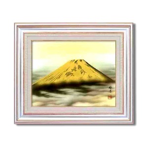 日本画額縁/シルバーフレームセット 【AS】 477×571×59mm 葛谷聖山 梅月 「金富士」 日本製 商品写真2
